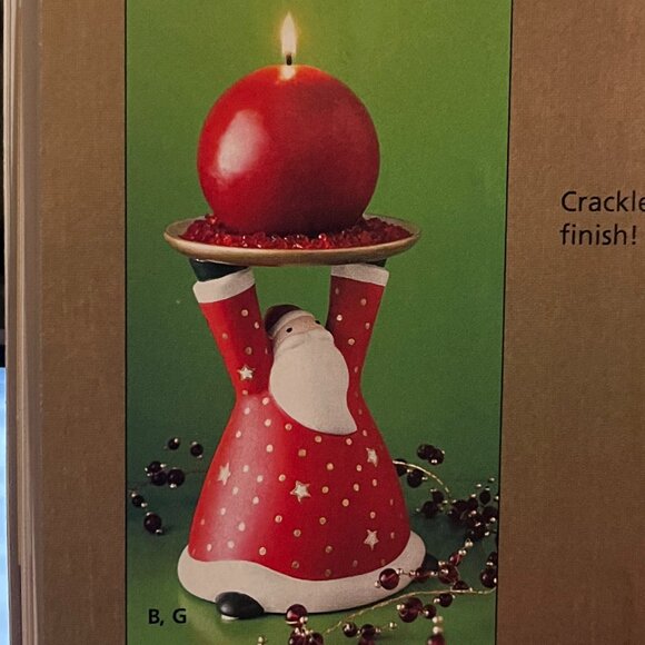 PartyLite Holiday Cheer Santa Candleholder - Picture 2 of 10